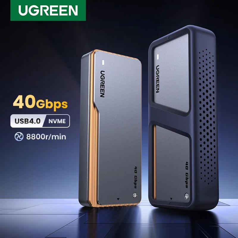 UGREEN 40 Гбит/с NVMe SSD чехол SSD корпус M.2 к USB4.0 адаптер для M.2 NVME PCIE встроенный охлаждающий жилет Алюминиевый Чехол