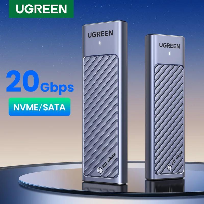 UGREEN M.2 NVMe SATA SSD адаптер корпуса 10 Гбит/с USB 3,2 Gen2 USB C внешний корпус поддерживает клавиши M и B & M