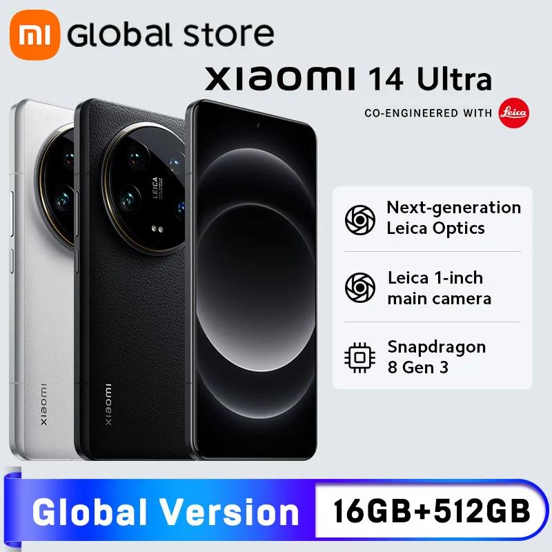 Смартфон Xiaomi 14 Ultra, глобальная версия, процессор Snapdragon 8 Gen 3, 16 ГБ ОЗУ, 512 ГБ ПЗУ, 120 Гц, 6,73 дюйма, AMOLED-камера Leica, 50 МП, 90 Вт