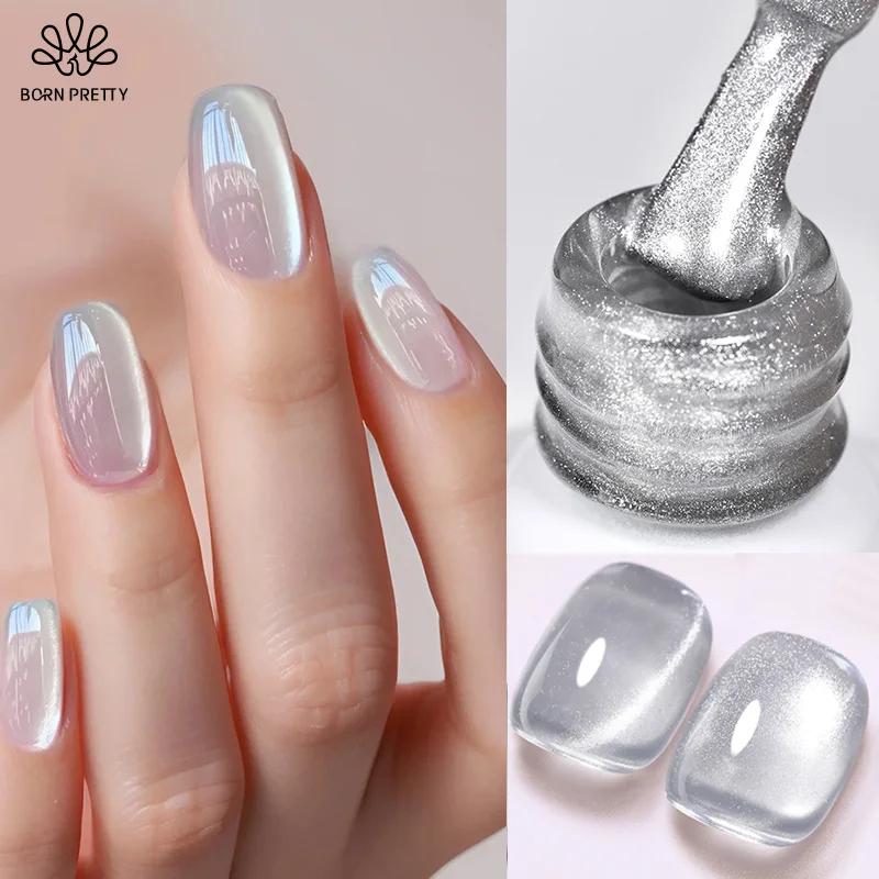 BORN PRETTY 10 мл Silver Water Light Cat Магнитный гель-лак для ногтей Принадлежности для ногтей Vernis Полуперманентный гель для осенне-зимних ногтей