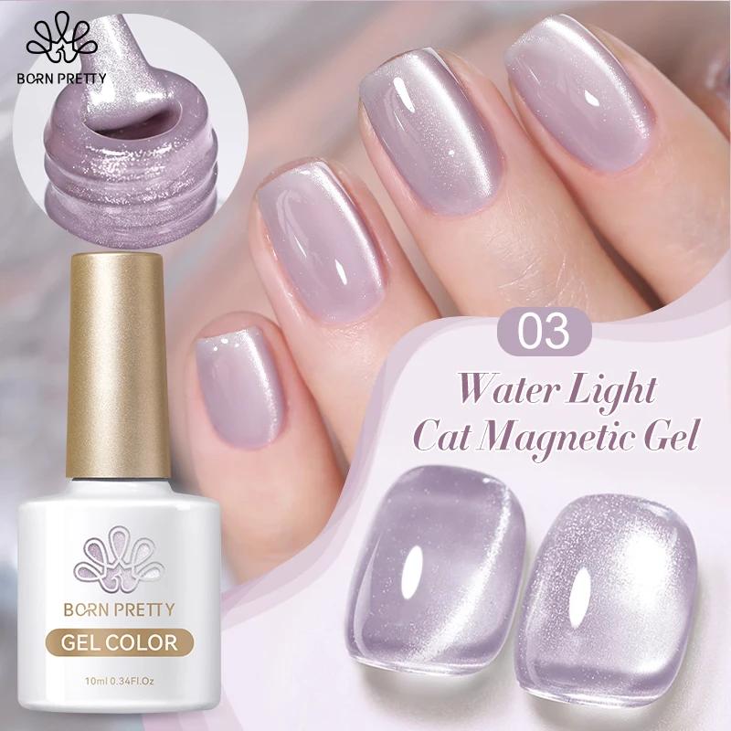 BORN PRETTY 10 мл Water Light Cat Магнитный гель-лак для ногтей Vernis Полуперманентный замачиваемый кристаллический гель-лак для ногтей Маникюр