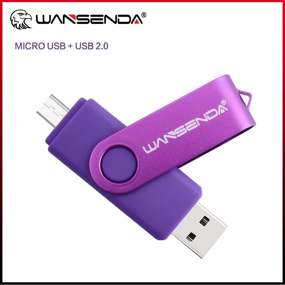 Новый wansenda флэш-накопитель usb otg 4 ГБ 8 ГБ 16 ГБ 32 ГБ для Android/Планшеты/PC USB 2.0 pendrives Высокое Качество Флеш накопитель бесплатный пакет