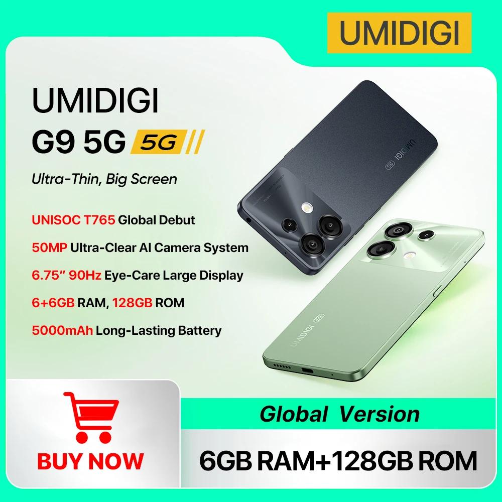 Смартфон UMIDIGI G9 5G 5G Android 14 8-ядерный 6 + 6 ГБ 128 ГБ 6,75 дюйма 90 Гц HD + 50 МП 5000 мАч 18 Вт Зарядка мобильного телефона 5G