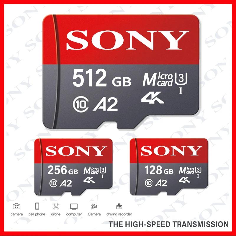 SONY Micro SD карта памяти, 128 ГБ, 64 ГБ, 256 ГБ, 512 ГБ, 1 ТБ