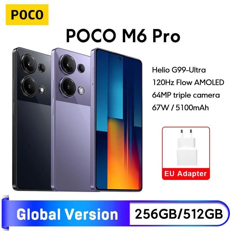 Смартфон POCO M6 Pro Global Version Helio G99 Ultra, 120 Гц, AMOLED DotDisplay, 64 МП, тройная камера с OIS, 67 Вт, NFC