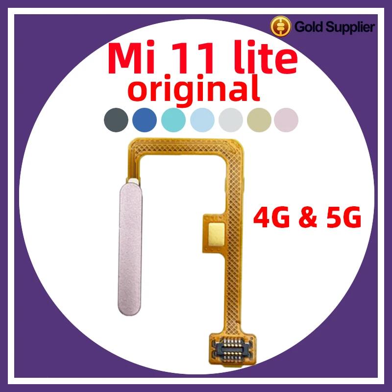 Оригинал для Xiaomi Mi 11 Lite 5g 4g Датчик отпечатков пальцев Кнопка возврата домой меню Кнопка питания гибкий ленточный кабель черный розовый синий