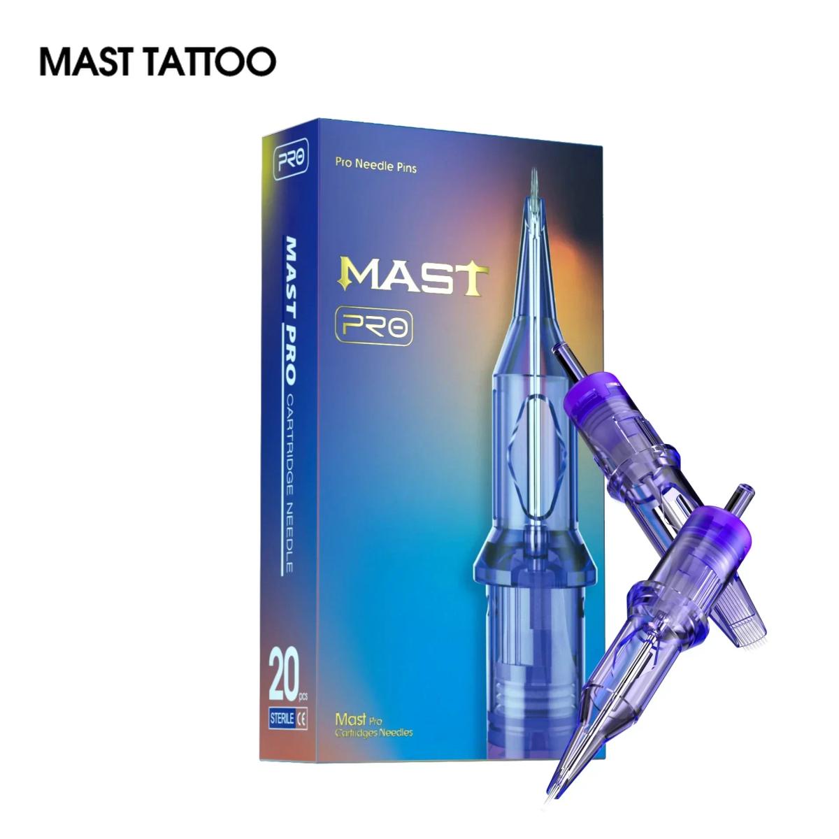 Картриджи для татуировки Mast Tattoo PRO RL/RLT с круглым вкладышем, одноразовые стерилизованные безопасные иглы для тату-машин, 20 шт./лот