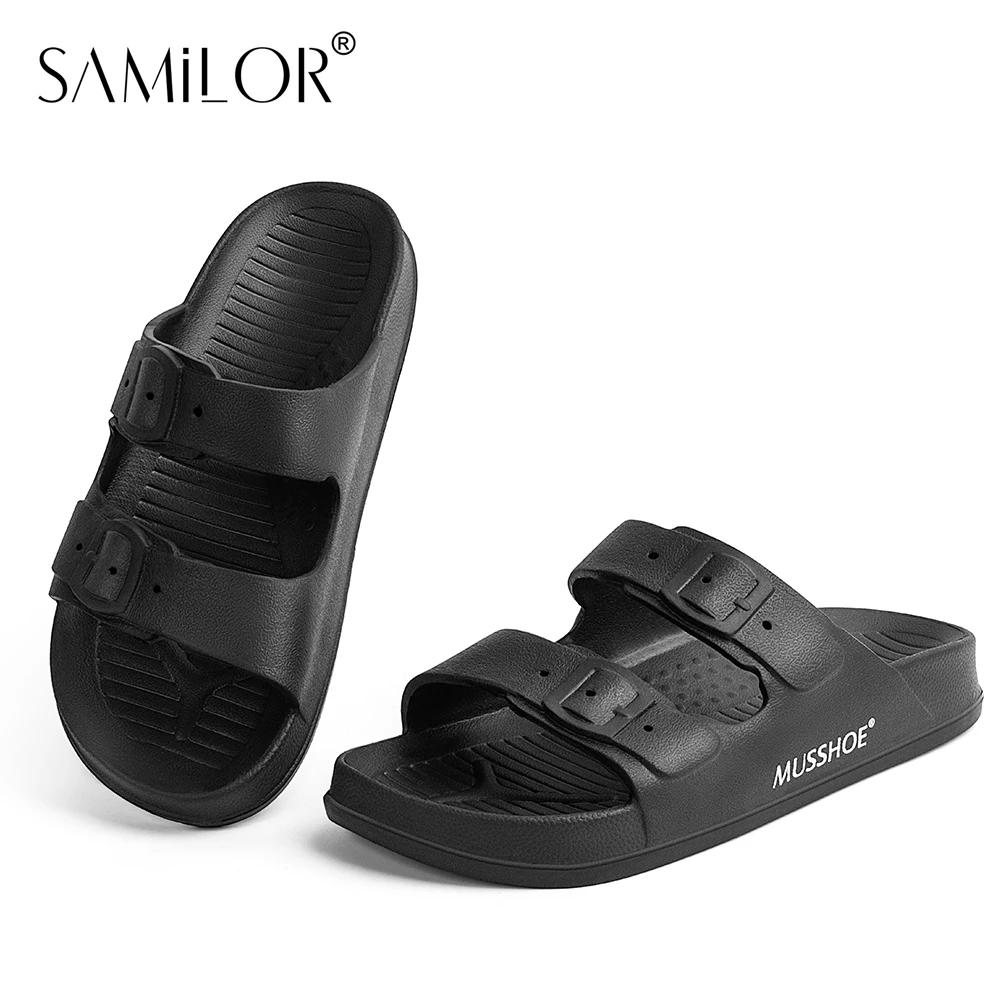 Samilor унисекс спортивная обувь из ЭВА, пляжные женские тапочки, женская повседневная обувь для общежития, уличные тапочки для пар для мужчин, тренд 2023 г.