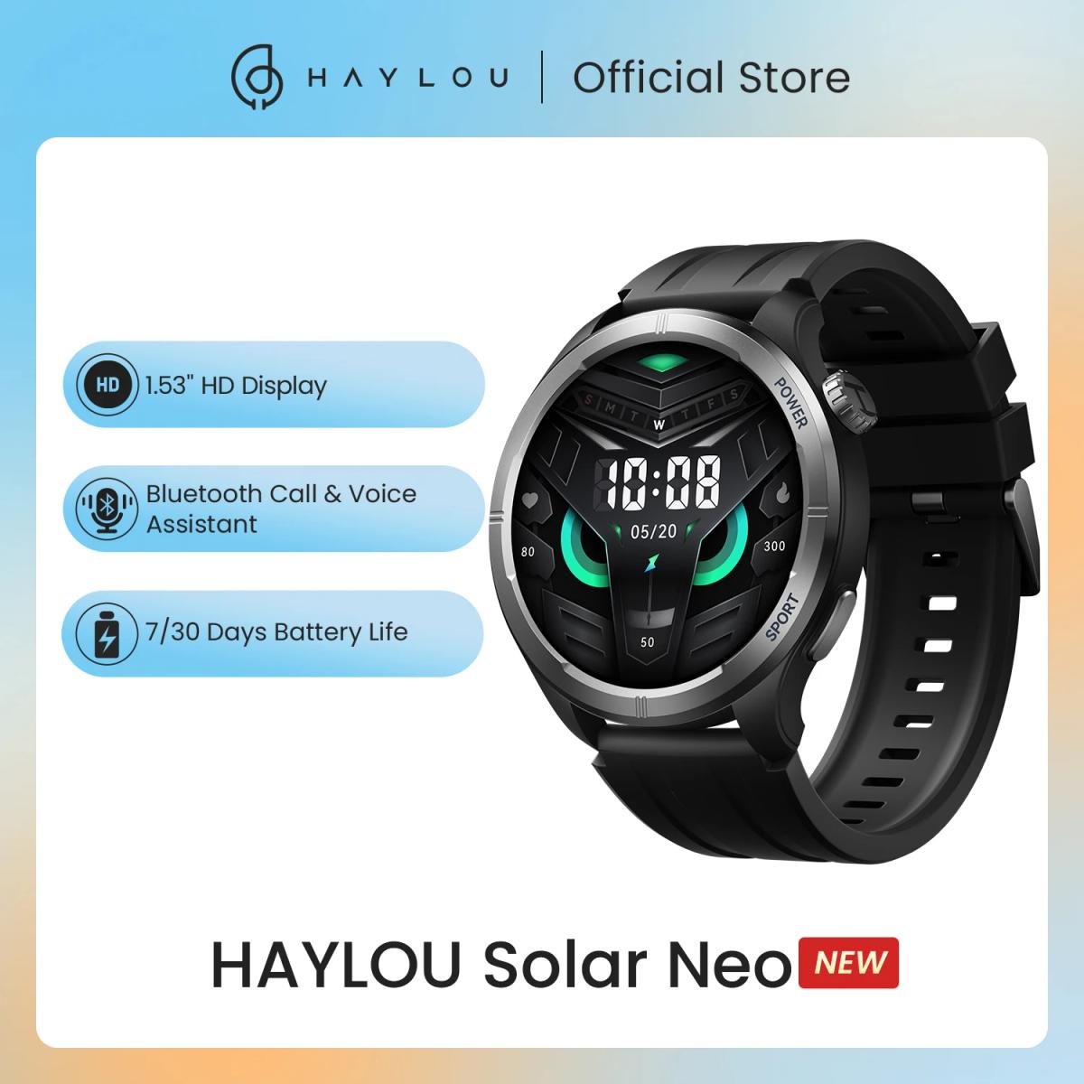 HAYLOU Solar Neo Смарт-часы 1,53 дюйма HD-дисплей Bluetooth-вызов 24 часа мониторинг здоровья Смарт-часы Мужчины Женщины Смарт-часы