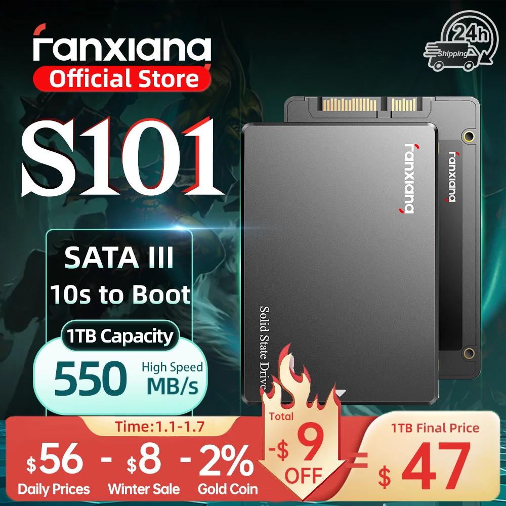 Fanxiang S101/S102 Pro/S101Q 2,5-дюймовый SATA SSD 512 ГБ 1 ТБ 2 ТБ 4 ТБ 550 МБ/с Жесткий диск SSD SATA Внутренний твердотельный диск 6xFast HDD