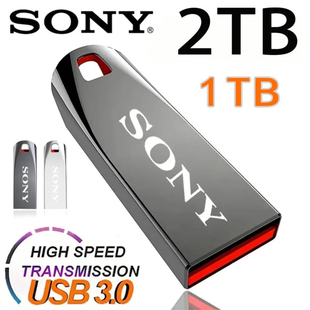 Оригинальные флэш-накопители SONY, 2 ТБ USB 3,0, мини-высокоскоростной металлический флэш-накопитель, 1 ТБ, портативный накопитель, водонепроницаемый Memoria Storage U-диск