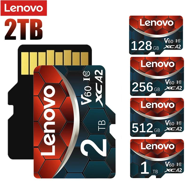 Карта памяти Lenovo 128 ГБ Class 10 V60 TF-карта 2 ТБ 1 ТБ 512 ГБ 256 ГБ A2 U3 Карта Micro SD для мобильного телефона ПК Динамик HD-камера