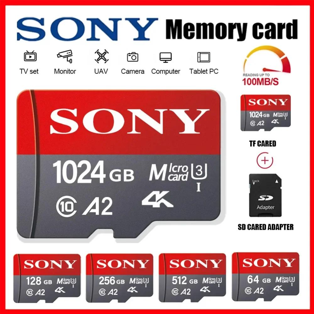 Высокоскоростная карта памяти Micro SD SONY, класс 10, 1024 ГБ, 4K, Ultra-HD видео, A2 TF флэш-карта MicroSD для камеры Xiaomi, телефона, дрона