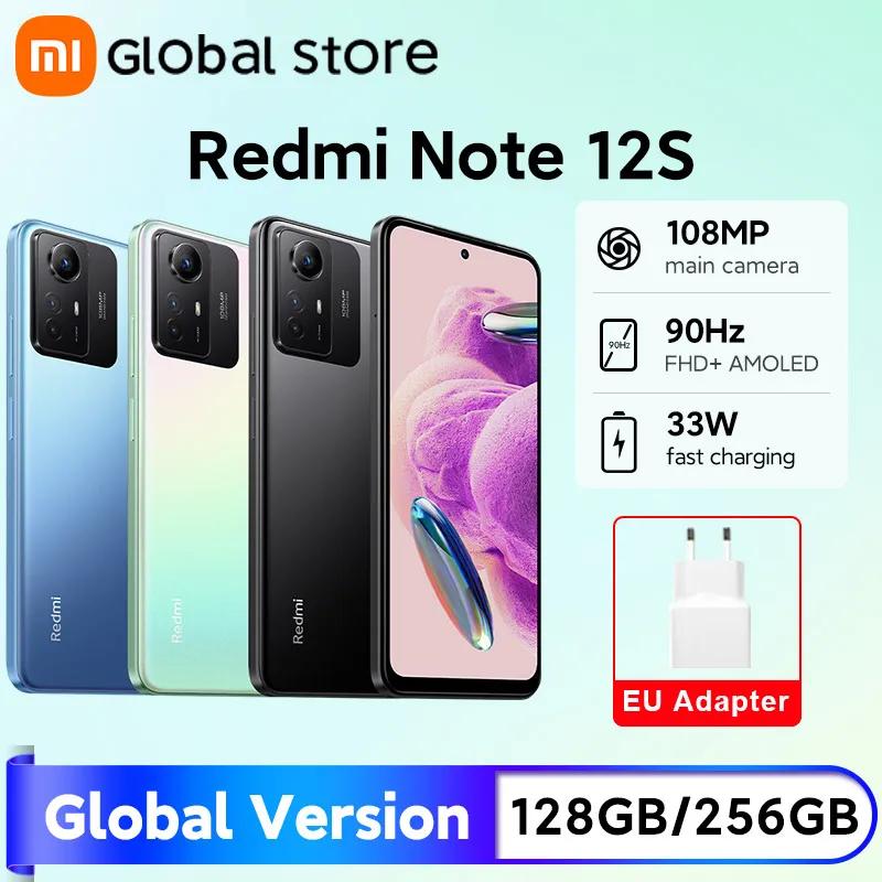 Глобальная версия Xiaomi Redmi Note 12S 128 ГБ 256 ГБ Helio G96 108MP камера 90 Гц 6,43 дюйма AMOLED точечный дисплей 33 Вт быстрая зарядка 5000 мАч