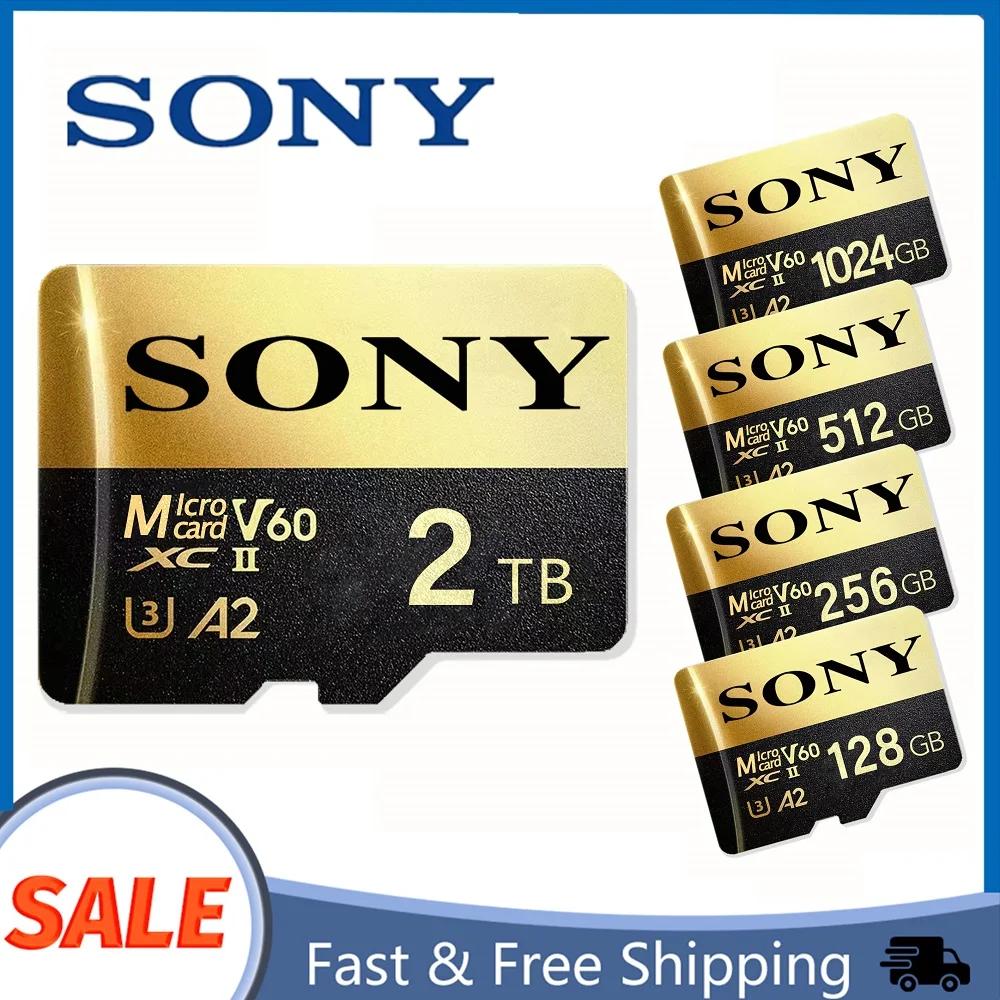 2 ТБ SONY Micro SD-карта Высокоскоростная карта памяти SD 128 ГБ 256 ГБ 512 ГБ MicroSD C10 TF флэш-карта для телефона Xiaomi, камеры, настольного ПК