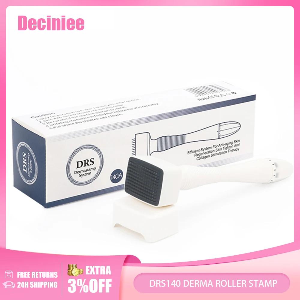 DRS140 Derma Roller Stamp Регулируемая длина иглы Микроиглы против старения Морщины Терапия выпадения волос Красота Derma Rolling System Для профессионального ухода за кожей