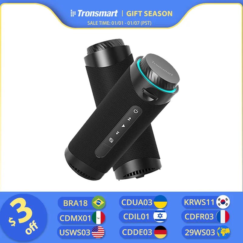 [Россия пятно]Колонка Bluetooth Tronsmart T7 с объемным звуком на 360 градусов, Bluetooth 5,3, светодиодными режимами, настоящая Беспроводная стереосистема, приложение