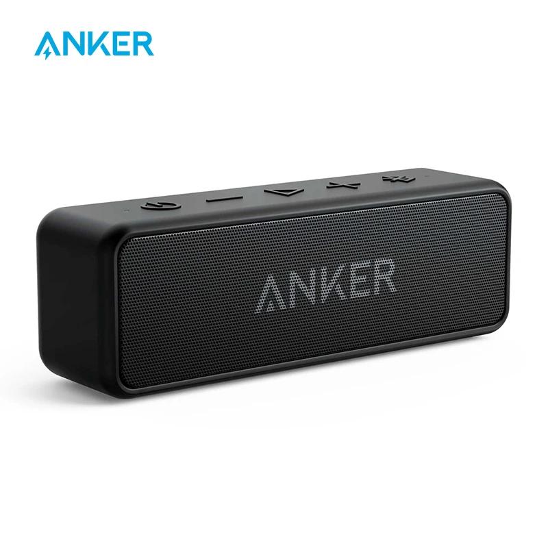 Anker SoundCore 2, блютуз колонка bluetooth беспроводная  Портативный динамик с зоной действия 66 футов, время работы 24 часа, влагоустойчивость IPX7, воспроизведение басов