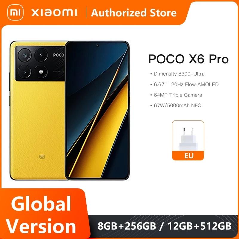 Глобальная версия POCO X6 Pro 5G 256 ГБ/512 ГБ Размер 8300-Ультра 67 Вт Турбозарядка 64 МП Тройная камера 1,5 К Точечный дисплей 5000 мАч