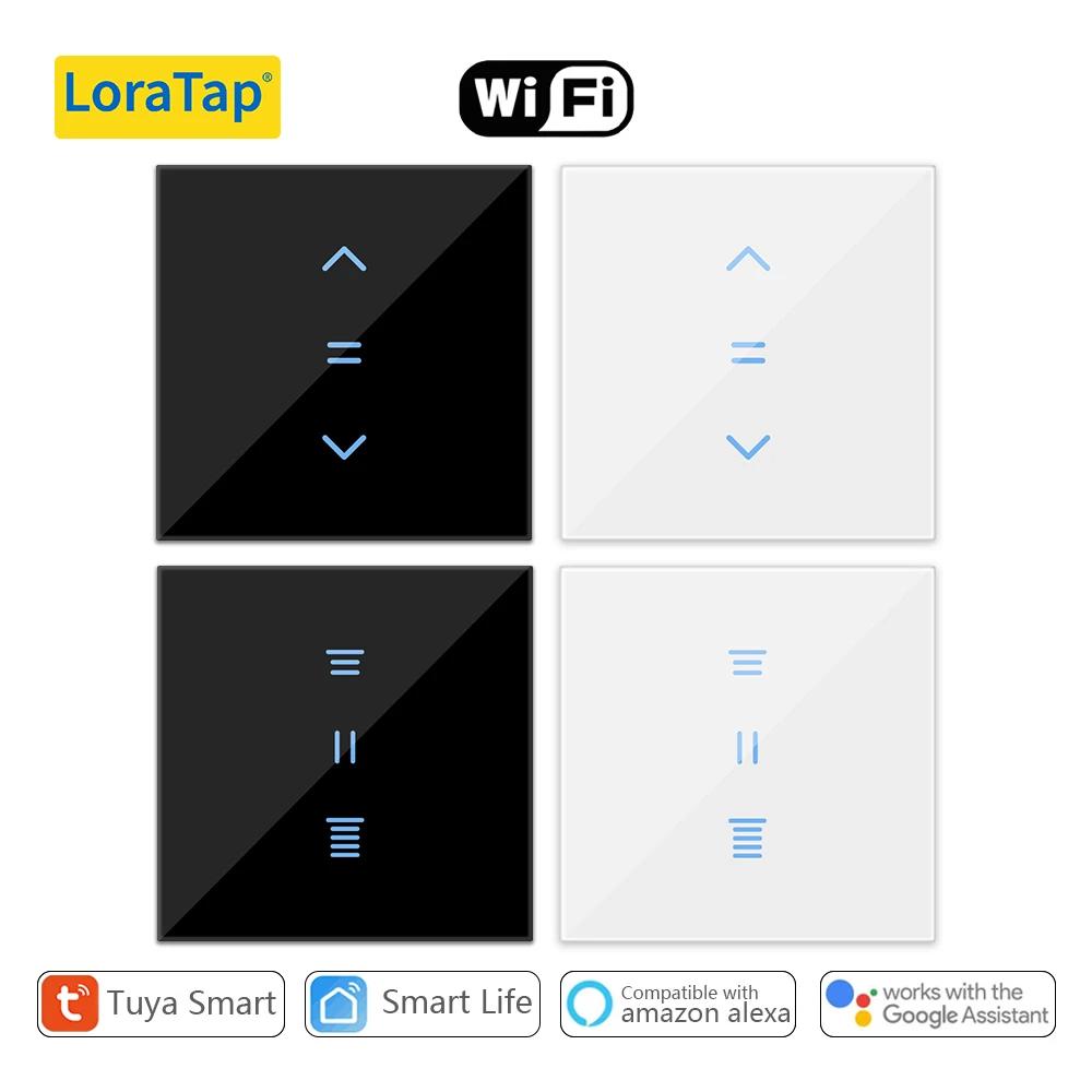 LoraTap Tuya Smart Life WiFi Шторы Жалюзи Переключатель Роликовые Жалюзи Выключатель двигателя Подсветка Стиль Google Home Alexa Голосовое Управление